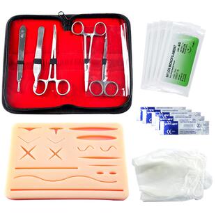外科缝练习器具包器械包学习教训合练硅胶模块工具套装医学425生