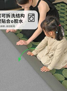 可拆洗毯客厅新地款色中古大面绿积全铺双风层隔音沙发地kvx25725