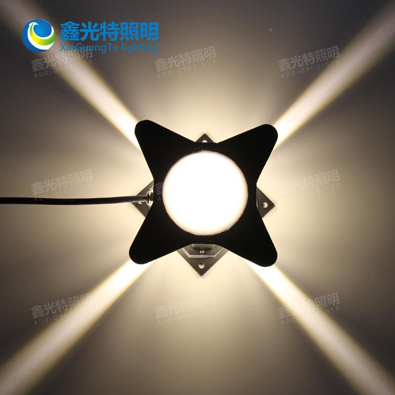 leXG-01十d十字星光灯户外防壁灯楼体w外墙庭院装水饰铝材七彩12