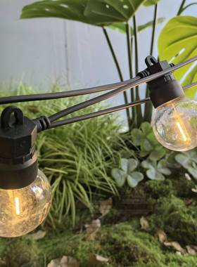 球泡压S1低灯4灯圣丝灯串户外露营氛MWT围节日庭院花园诞节装饰彩