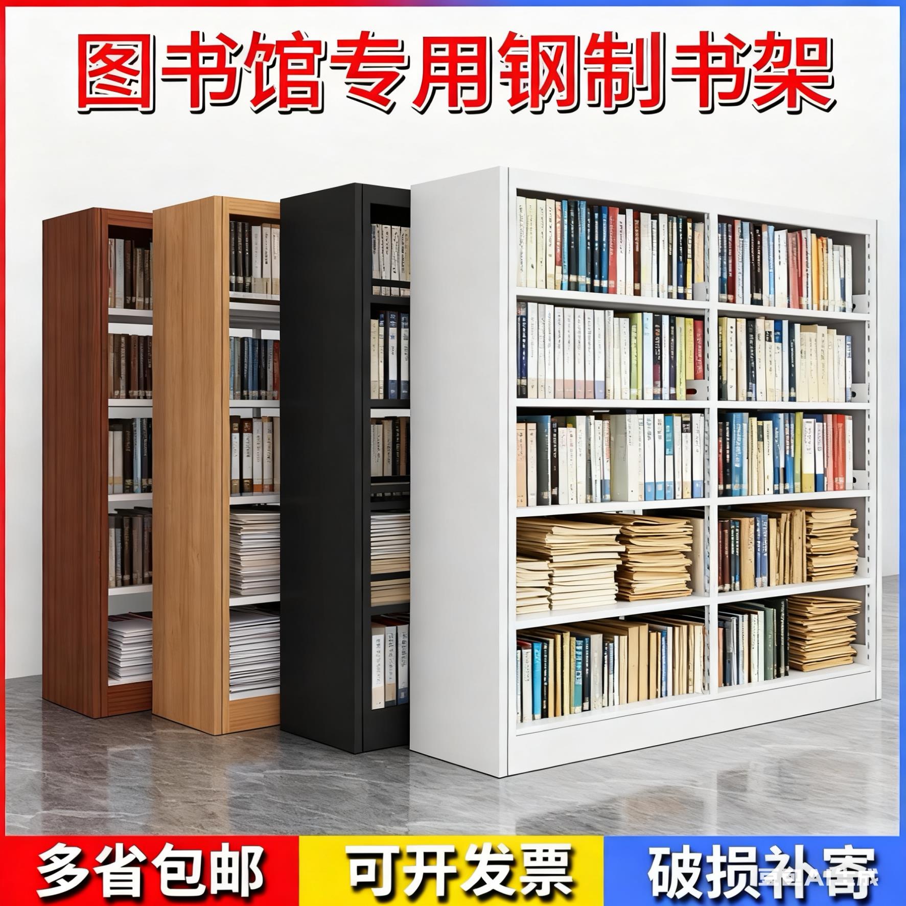 图书馆书架书店钢制书架档案架阅览室资料架凭证文件架密集架货架