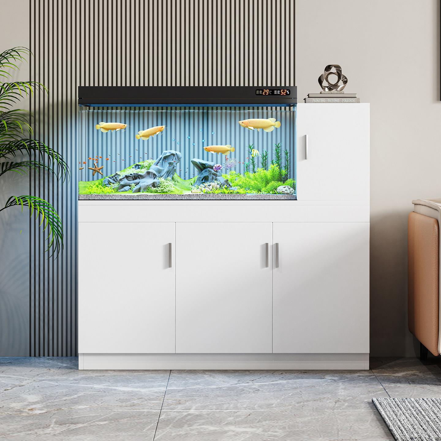 鱼缸柜底柜家用客厅长条柜水族箱地柜承重底座周转箱鱼缸架子定制