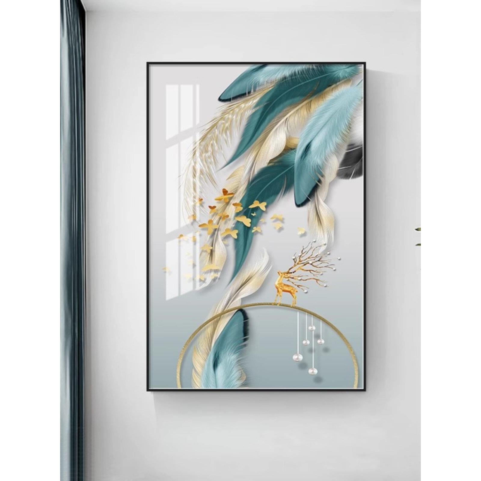 现代客厅装饰画,简易入口大厅,过道,走廊挂画,大厅竖版,单体