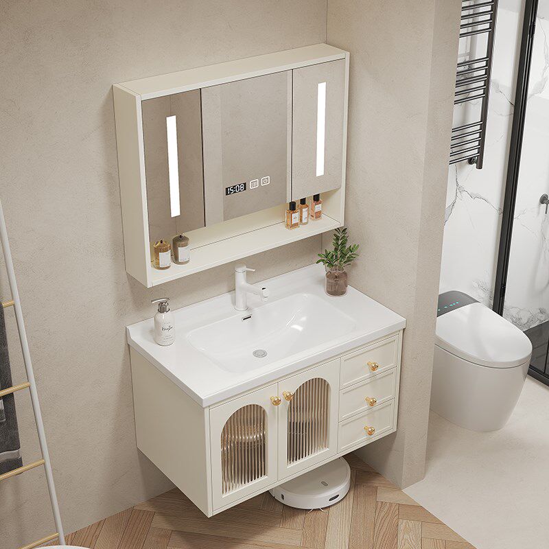 40进深陶瓷一体盆浴室柜组合超窄40cm小户型洗手盆柜洗脸盆洗漱台