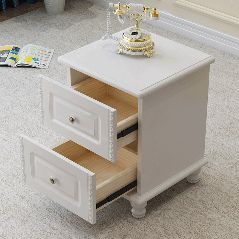 简欧床头柜实木35/40/20cm宽厘米迷你欧式超窄小型床边柜30公分