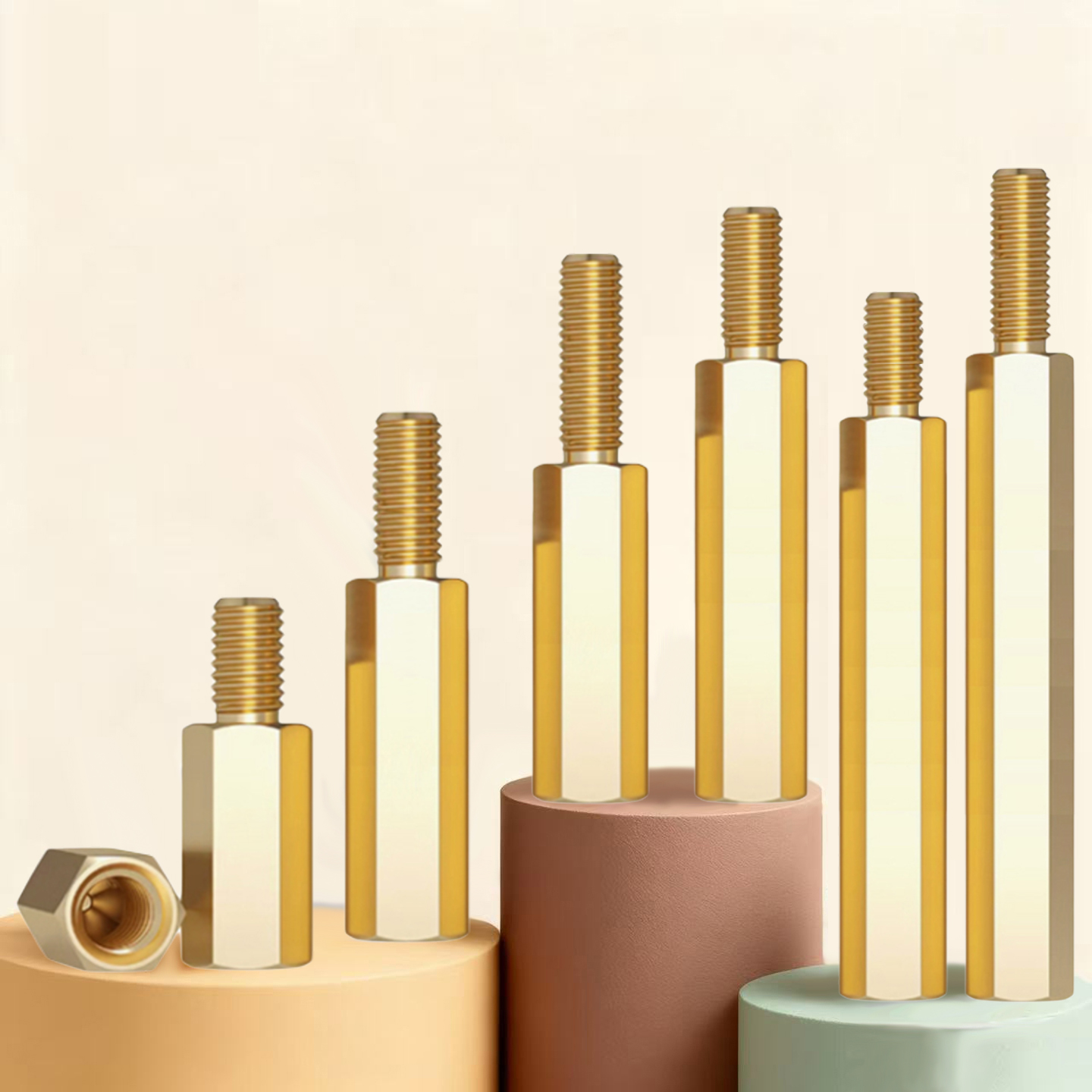 单头六角铜柱隔离柱M3+3