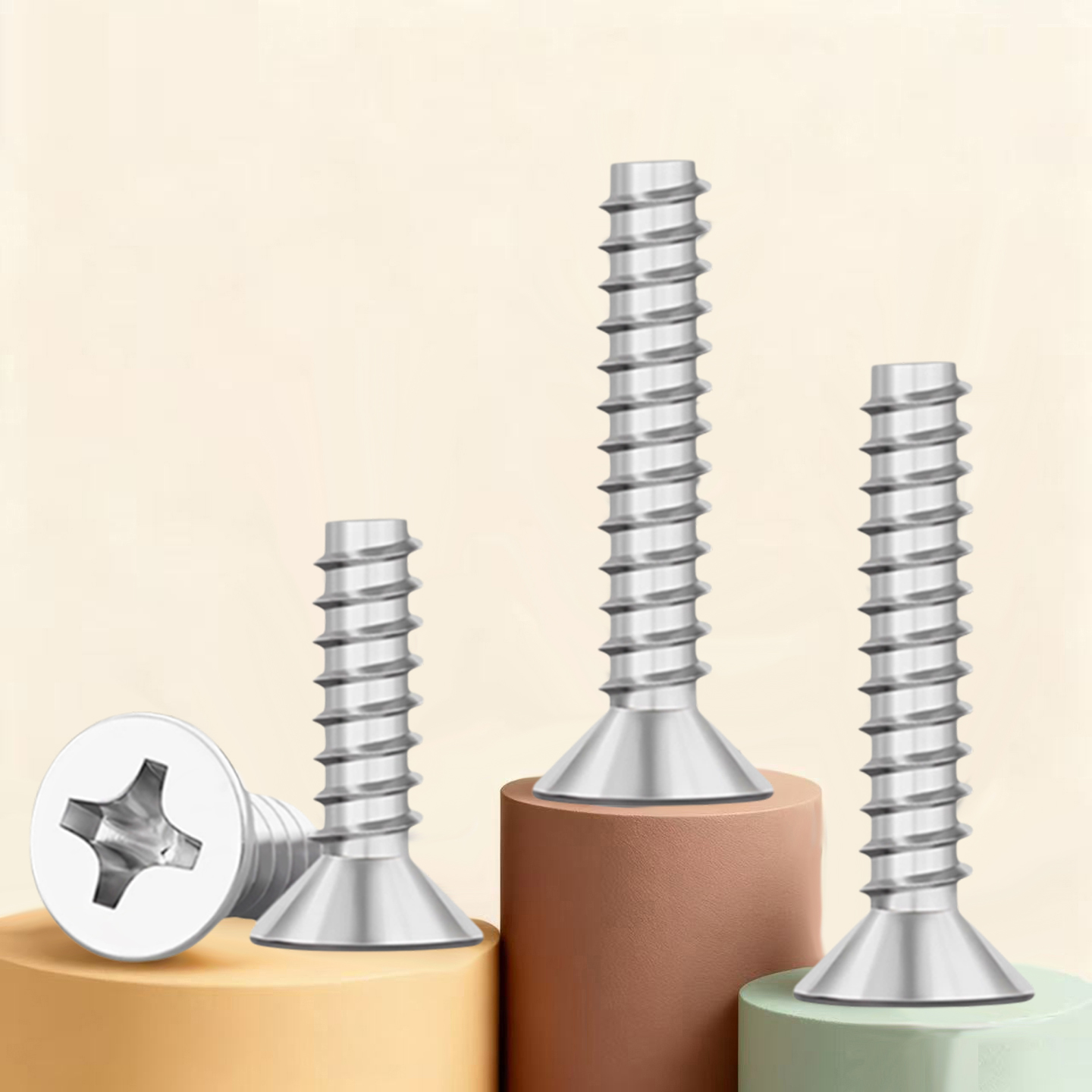 304不锈钢十字沉头平尾自攻螺丝