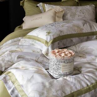 高档裸睡100S精天丝四套夏季兰冰床单被套田丝园风新款件床上HKX