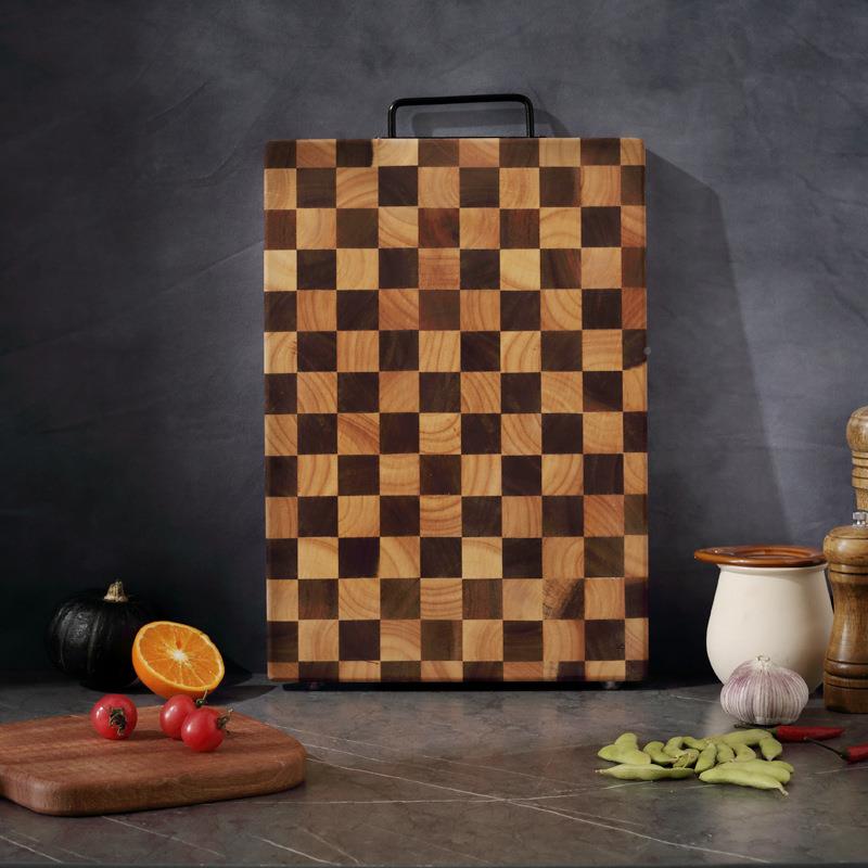 新款房思木菜板盘格相砧板防霉防裂切菜板实木拼接厨AXF案棋板