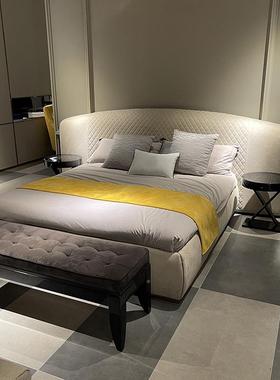 宾利BENTEY现代轻床组后意L大利奢华主奢卧NDY大床大平床颜色可