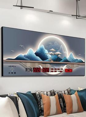 数码年历电子钟时挂万墙钟钟表客厅壁挂家61548装饰画用挂钟2025年新款