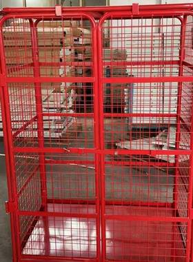 动折叠式OXI喷车物流台车手推式间移塑周转车物资运转车二门仓储