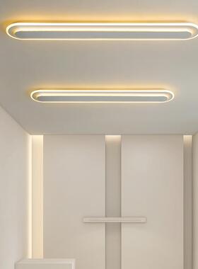 过道关灯现代简约一字走长条支持语音智PTX能控制玄廊ed吸顶l灯