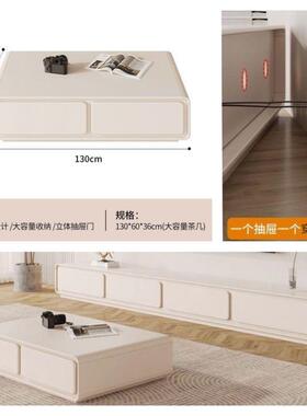 角法式油风白电视柜简约现圆代茶组合客HPH厅家用小几户型落地极