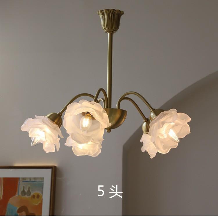 法式优雅BZI花吊灯中民古复朵古式客厅餐厅美卧室宿全铜吊灯