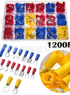 厂家直销子12水00pcs盒装连接端子组合冷压接线端EBF防线接端子