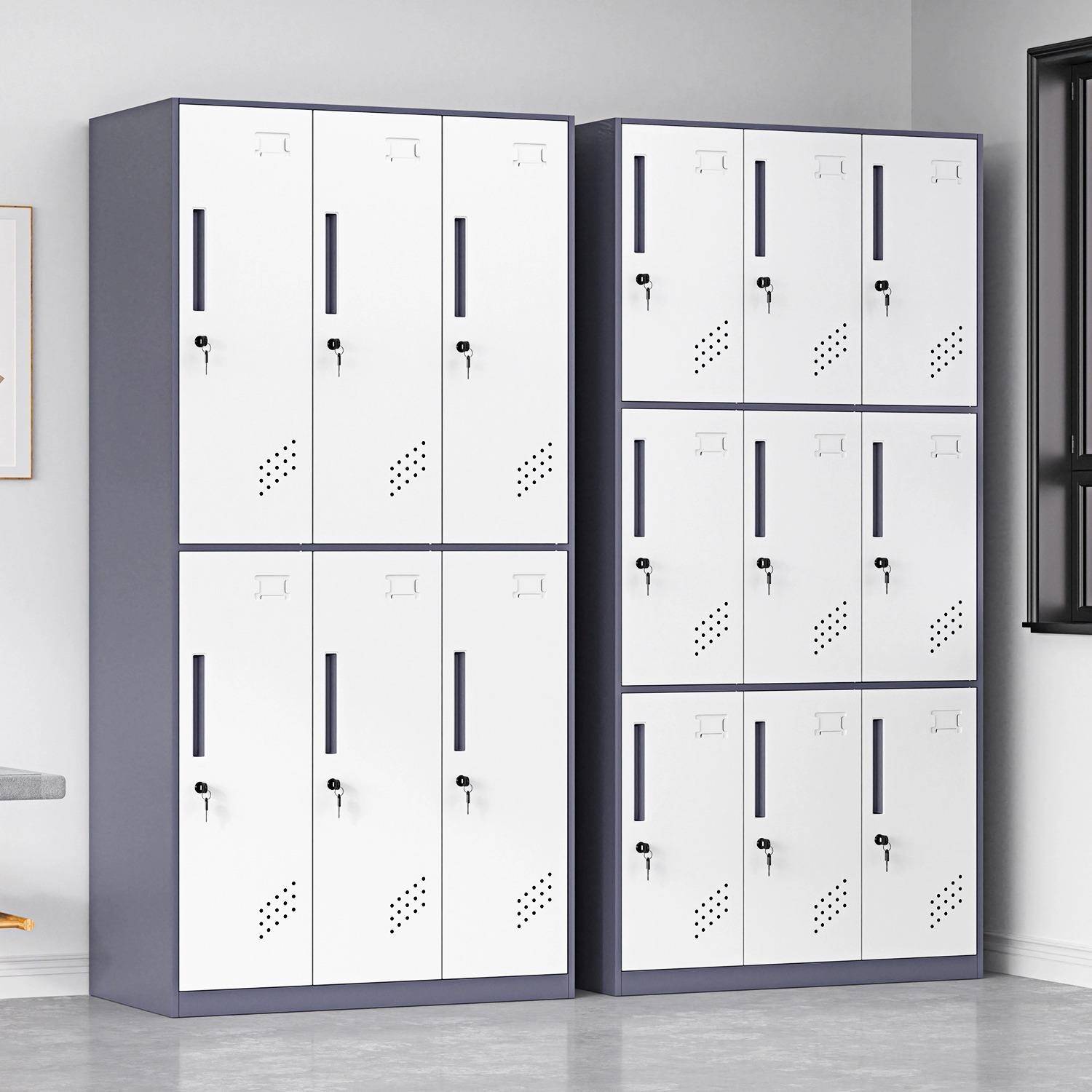拆装更衣套色多门挂衣柜员柜宿舍带锁铁工皮储物柜身MSP房收纳衣