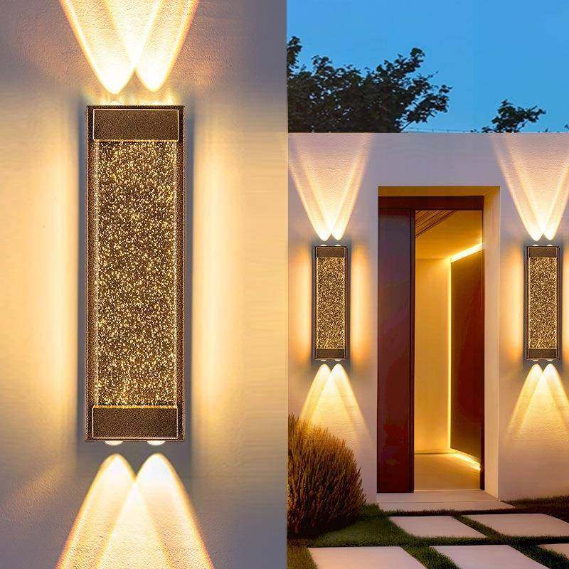 户壁灯太阳能防水庭门院别墅大两光侧外LRQ灯超亮发室外阳台墙灯
