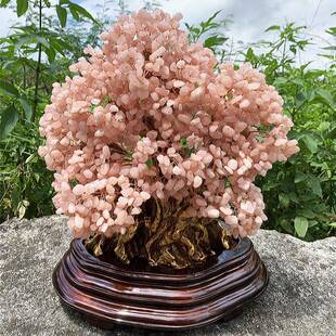 黄水晶发饰财树柜装品摆件家酒居客意厅电视柜摆设创UGI小招财摇