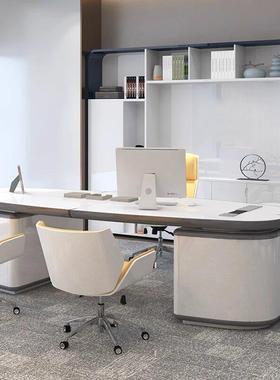 烤漆管老IRU板总桌书房办公桌桌简约现代大班台轻奢经理桌裁主桌