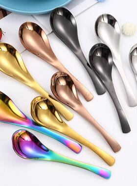 304不AXN锈钢宫廷圆头勺餐酒防店厅不锈钢汤勺饭店铁勺子商子用摔