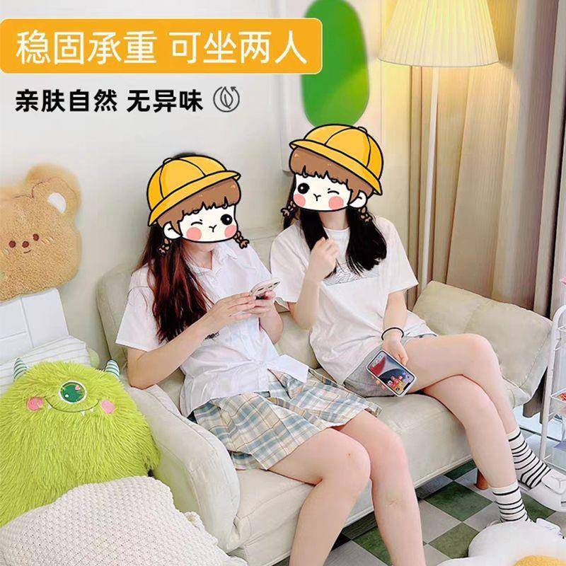 人沙发双人沙出租房卧懒室飘窗小户型榻榻米阳台闲ATL休折叠发床