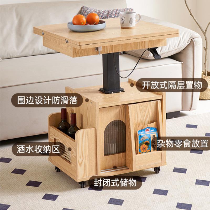降茶升折叠移动推车几实木茶台茶桌小厅IZB户型客多功能沙发餐桌