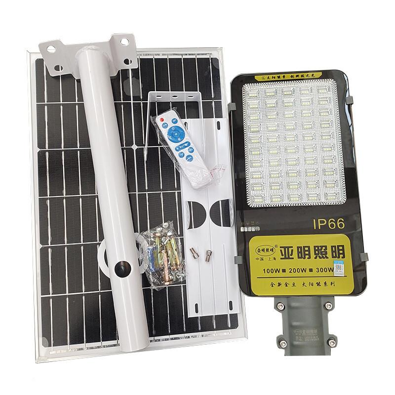明照明户LED300路W太阳能灯1WXE00W200亚W分体式挑臂防水外道路灯