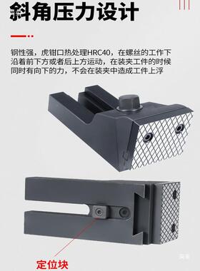 铣床大开口自由式虎钳CNC分体组平口式钳FV350GOLNF合V450NV550FN