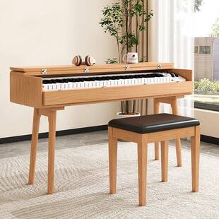 实m木琴桌盖书桌式电钢作琴收纳桌子BSQ电子琴全翻idi键盘工台编