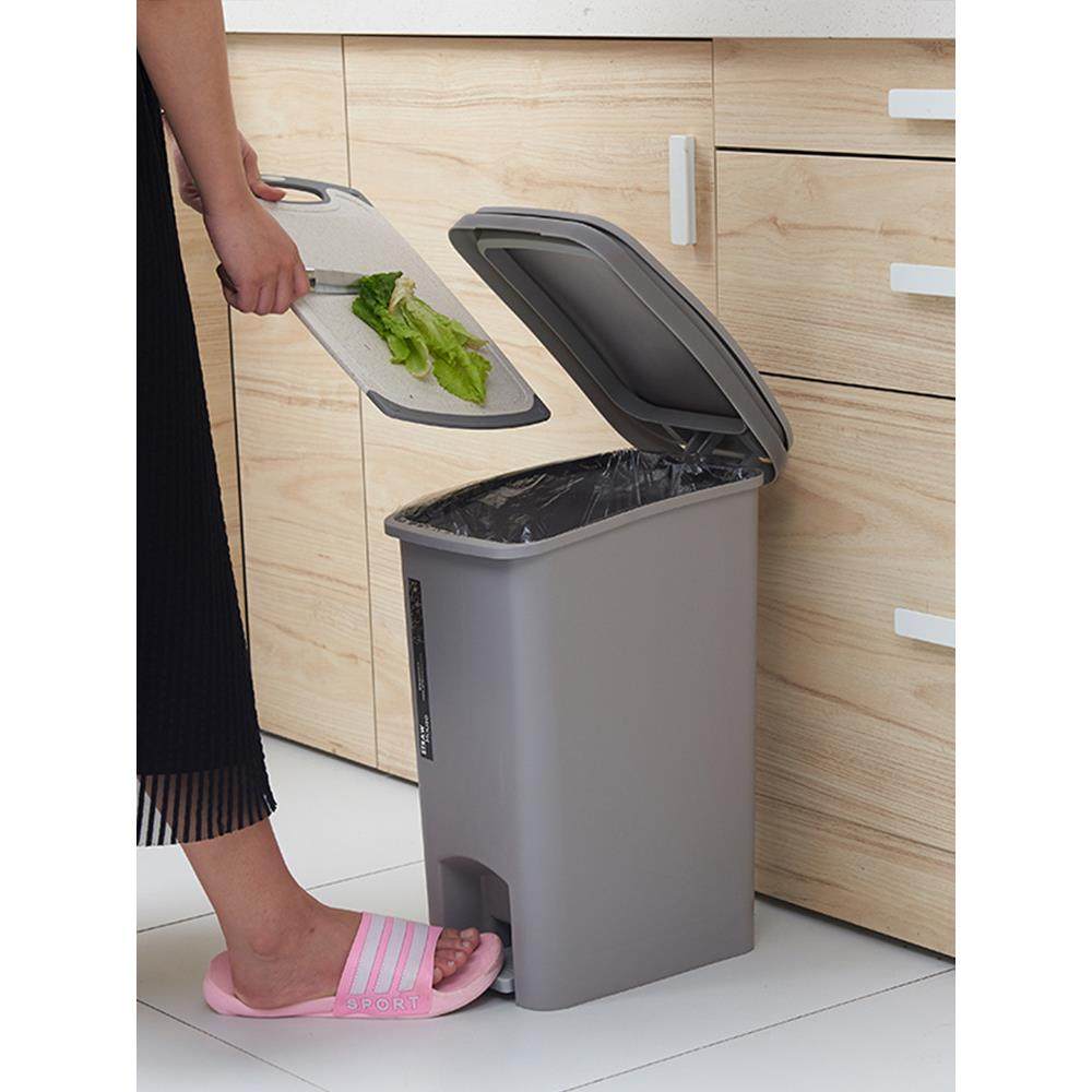 大手按号脚踏垃圾余桶厨房BOB客厅办公室家用长方脚踩厨形垃圾筒