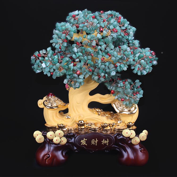 厂仁家直供大德1949创意精摆件水晶树发财树客厅酒柜美装品饰摆设
