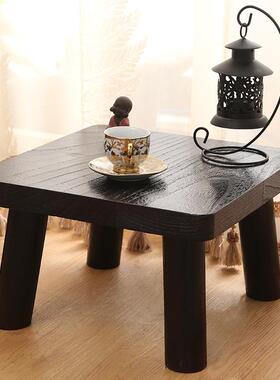 烧木日式窗桌子阳台小茶几实木桐榻米桌子方桌飘榻简约小户95006
