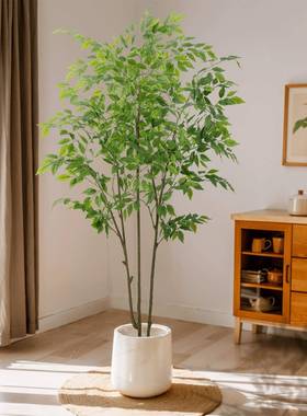 拆装款仿真大榕树栽盆酒店橱大绿型落地摆窗件装饰假树摆件96301仿真植