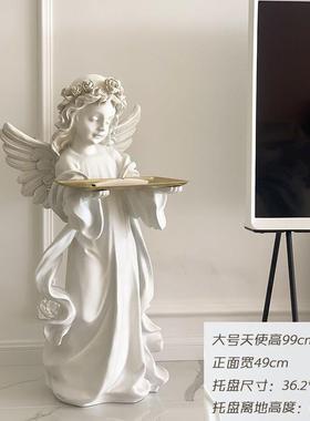 式爱丽丝天使欧式SCE复古迎宾大客落地树脂摆件家居厅法简约装型