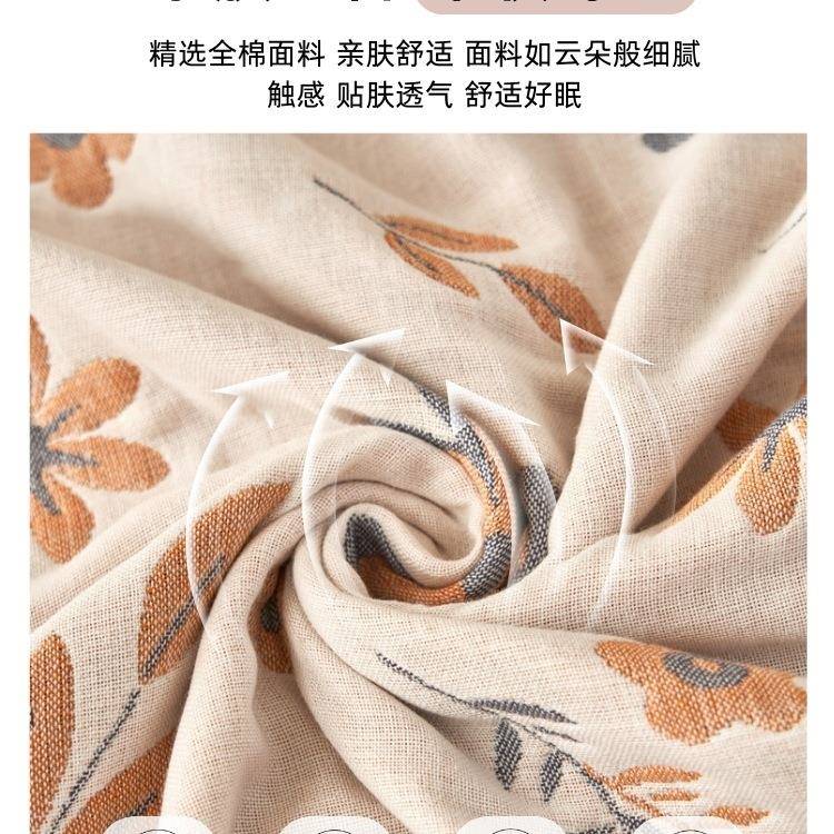 枕巾头126812025新款纱夏布枕巾枕套纯棉一可对装固定季男生防头