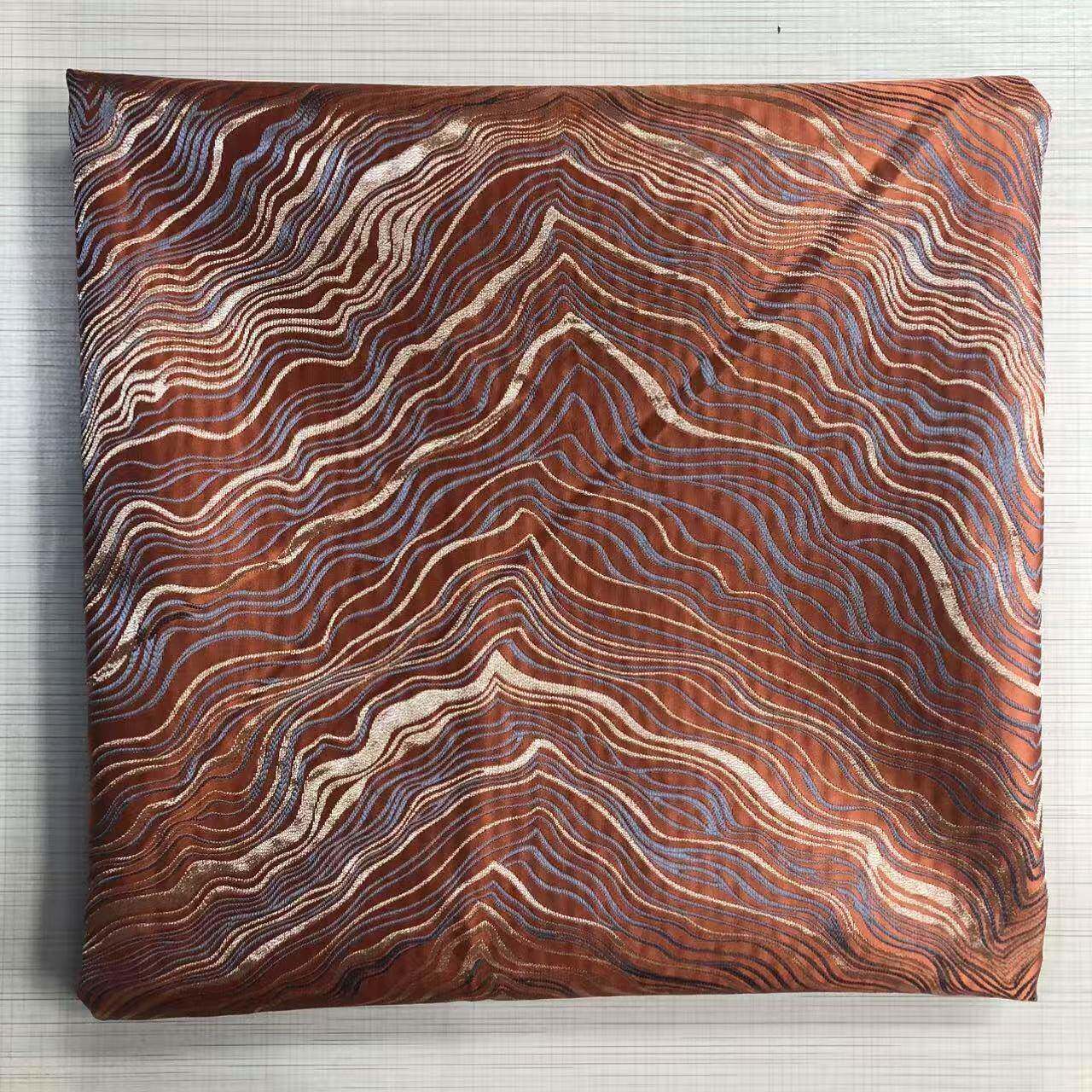 高精密提花锦缎布料水波纹沙发坐垫沙套MII榻榻炕米垫床垫土炕发