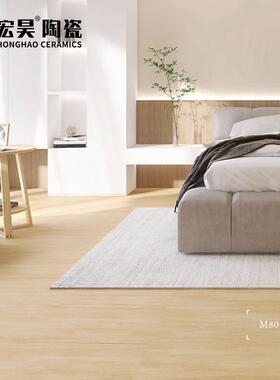 柔木光天鹅绒木纹肌砖80x800原木风仿实卧室餐OVZ厅客厅0地砖肤釉