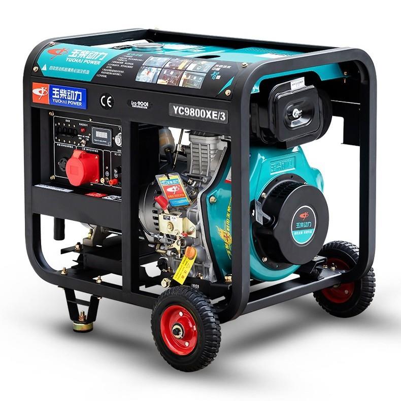 玉柴动力千瓦/5/6/8/10KW家3用22V3800AEHV小型静柴音风冷油发电