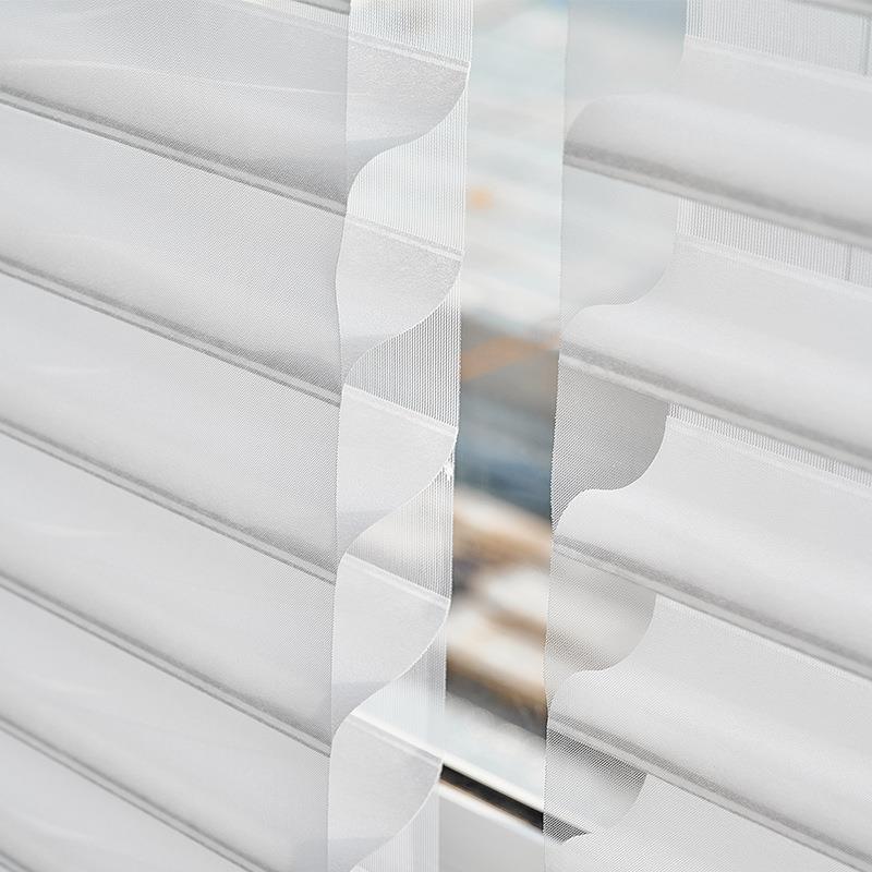 香格里帘百叶帘办简UEP公室客纱帘拉伸梦拉幻帘书房约轻奢柔厅纱