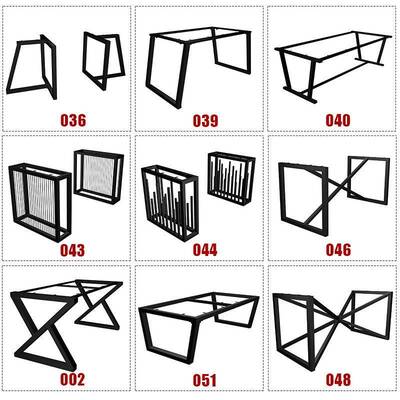 厂家铁CUF桌支书桌办公桌架腿置脚物艺架岩板餐桌脚架板桌子腿展