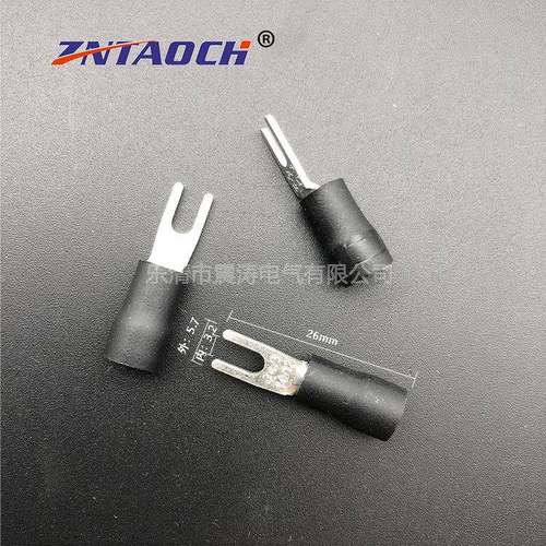 UUML型叉形预接绝缘子SV3.5-35国标紫铜端冷压线端子Y型铜鼻子线