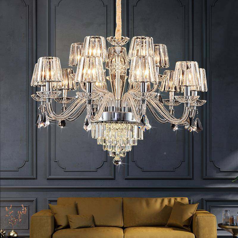 灯轻奢水晶吊欧式客厅灯奢餐华厅代灯大气JWI卧室灯现简约别墅灯