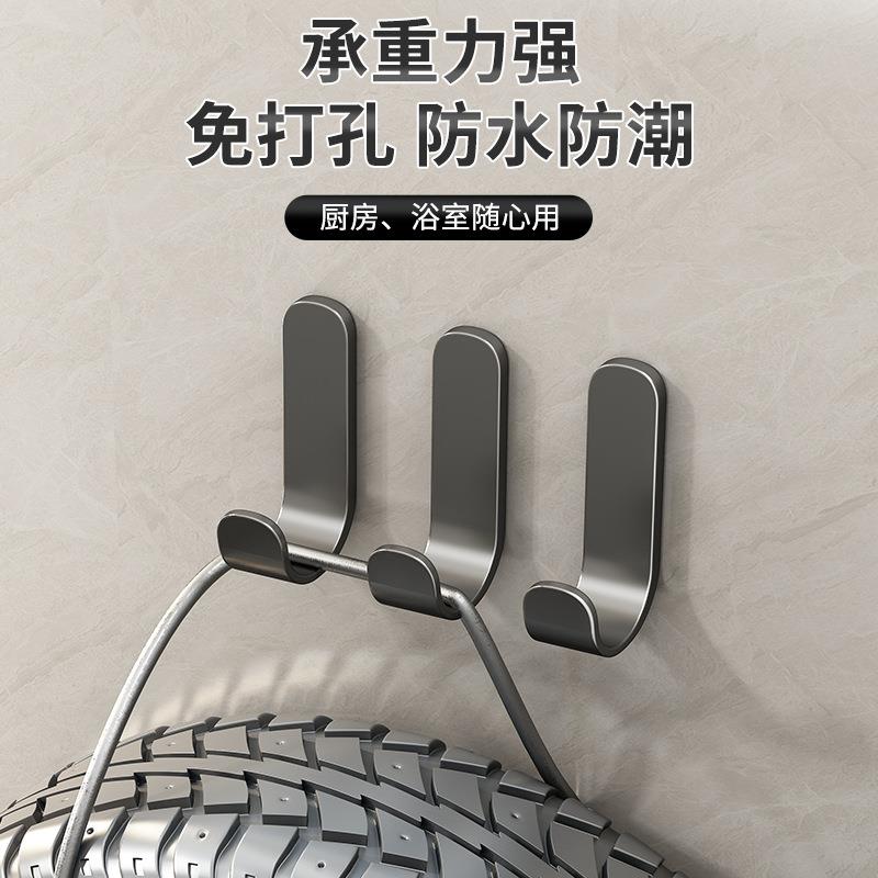钩粘免打挂孔钩门后厨房卫间挂架无痕生承重墙壁衣CWI服包邮