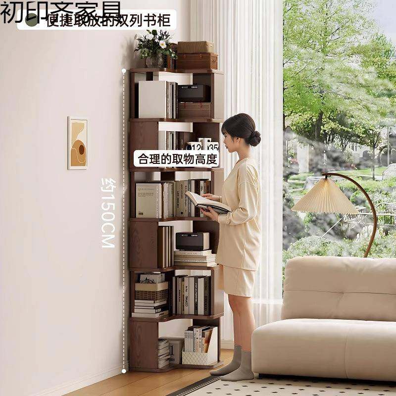 古转角书架置物中架窄客厅书柜LBO落地靠柜墙储物柜一体风创意转,鲜花速递/花卉仿真/绿植园艺,其它园艺用品,淘宝优惠券,粉丝福利购,淘宝优惠卷