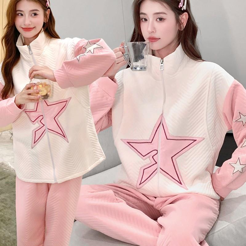 孕妇睡衣秋冬季空气棉产后哺乳可调节月子服春秋款产妇喂奶家居服