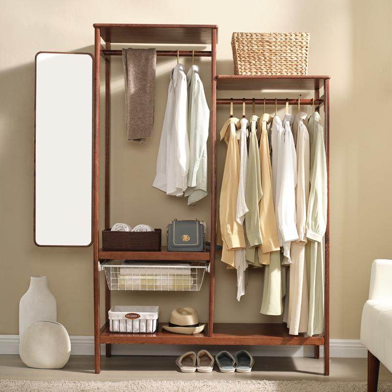 全实木衣帽架卧室带镜现代简约柜多功能挂ORB子衣架客厅收子纳置,电子元器件市场,其它元器件,淘宝优惠券,粉丝福利购,淘宝优惠卷