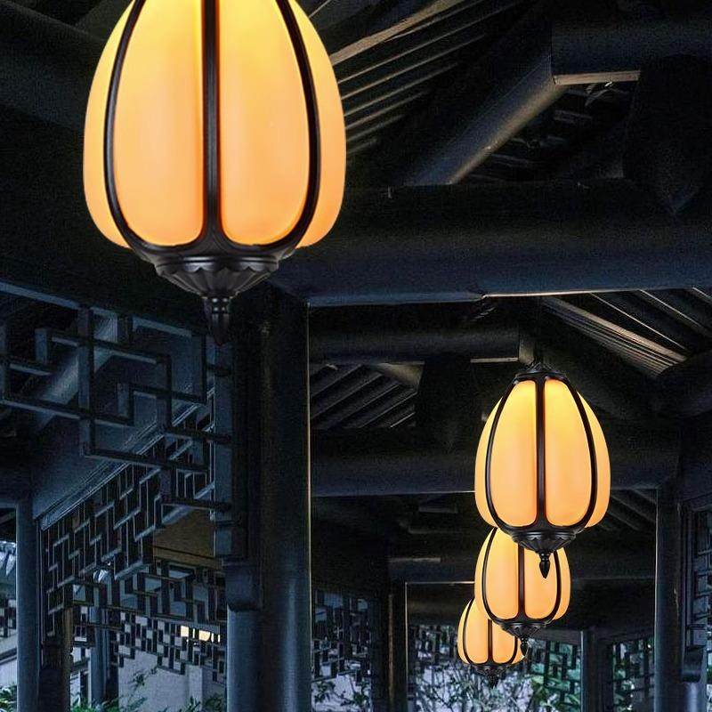 户防墅水南瓜300外吊灯阳光房凉庭院阳台走廊过道新中式别大门灯,家装灯饰光源,智能吊灯,淘宝优惠券,粉丝福利购,淘宝优惠卷