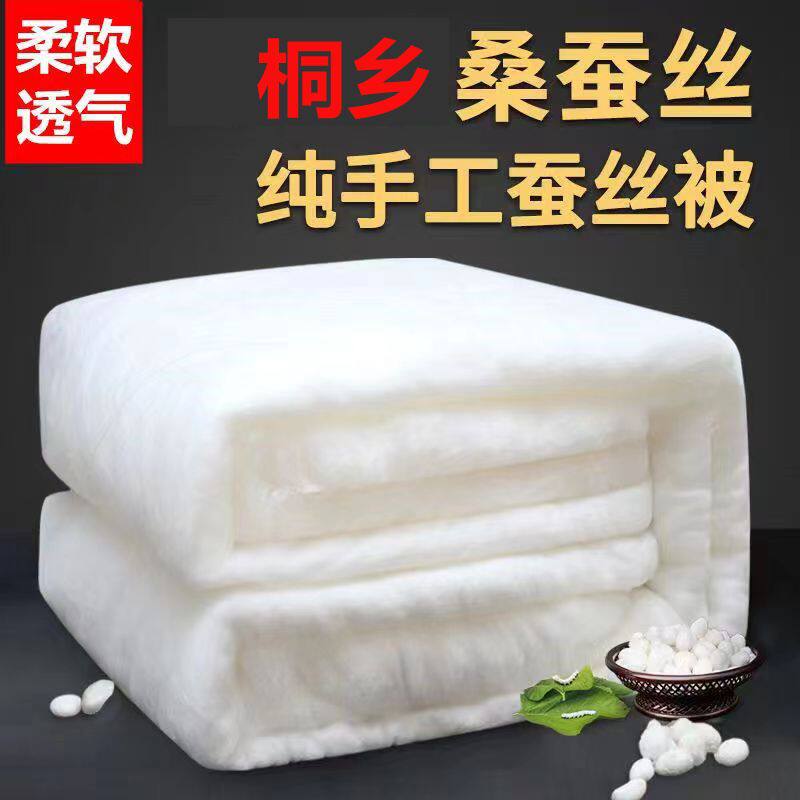 桐乡纯手工蚕丝被芯100%桑蚕丝夏凉被冬被子母被二合一春秋被