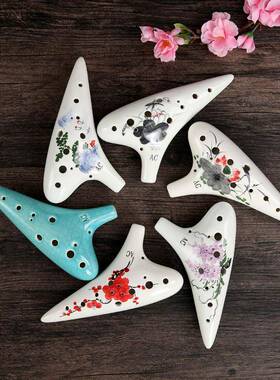 陶笛12A调教十二孔中音C陶笛孔专C业演奏款YUK陶笛学款初学熏烧陶